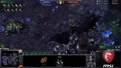 StarCraft2 微星游戏笔记本大师邀请赛 16强XiGua(Z) vs Loup(T) 01 2012 